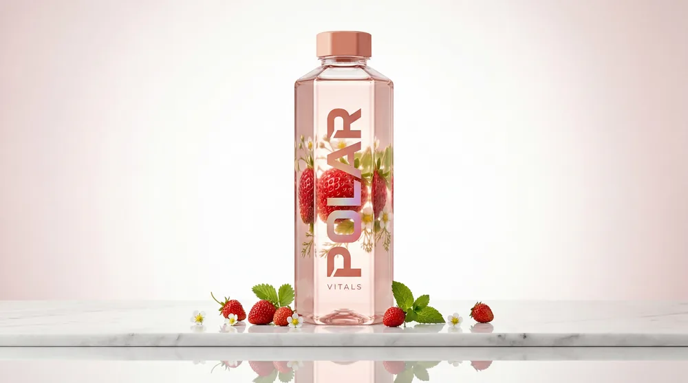 Polar Vitals strawberry and mint bottle