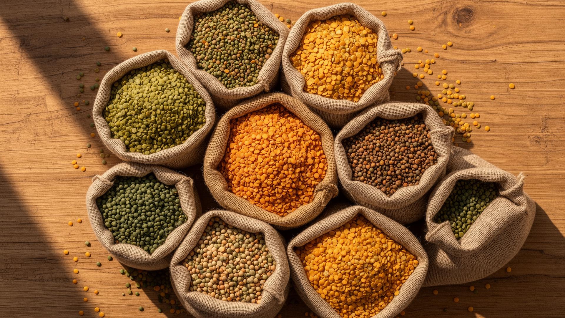 Sundarbans Indian pulses, chana and moong dal, bulk lots